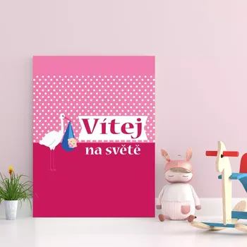 Plechová cedule Sablio Dárková cedulka Vítej na světě 4: 30x40 cm