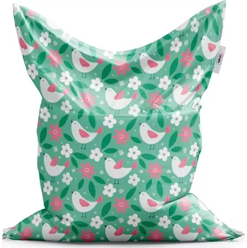 Sedací pytel Sablio Sedací vak Classic Květiny a ptáčci - 150x100 cm
