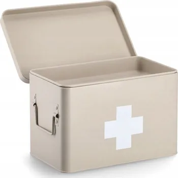Úložný box Lékárnička v plechové dóze, béžová, 32 x 20 x 21 cm, ZELLER