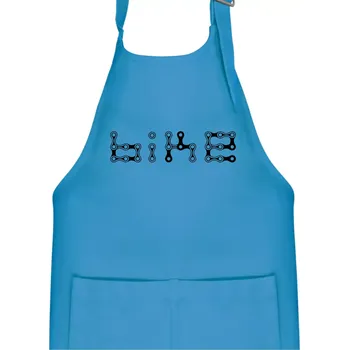 Kuchyňská zástěra Bike nápis řetěz - Dětská zástěra na vaření - Univerzální velikost ( Světlý tyrkys )