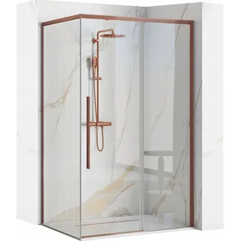 Sprchový kout Rea Solar Copper Brush posuvné dveře 100 x 80 cm