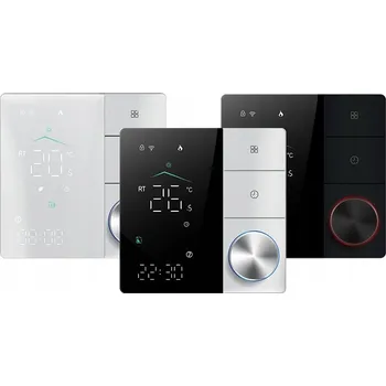 Termostat Chytrý termostat WiFi Matter LCD pro vodní podlahové topení, černý