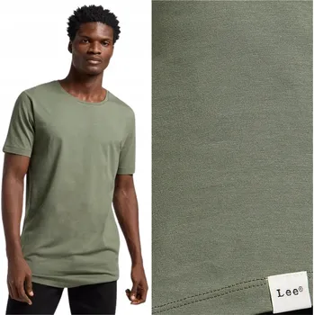 Lee SHAPED TEE dlouhé zelené tričko bavlněné tričko REGULAR LONG XL