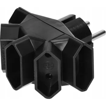 Elektrická zásuvka Černá rozbočovač Elektrická Zásuvka rozbočka Timex-Elektro