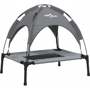 Pelíšek pro psa Zvýšené Pelíšek pro Psa s Baldachýnem, Antracitové, 62x48x61 cm