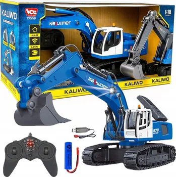 RC model auta Dálkově Ovládaný Bagr RC Kaliwoer 1:18 RTR LED METAL
