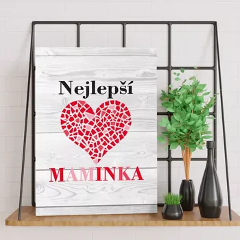 Plechová cedule Sablio Dárková cedulka Nejlepší maminka: 30x40 cm