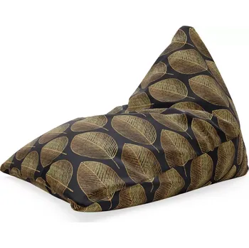Sedací pytel Sablio Sedací vak Triangl Zlaté listy: 120 x 100 x 100 cm
