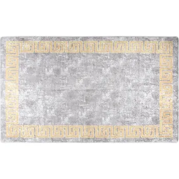 Koberec Koberec sametový protiskluzový, šedý, 120 x 180 cm, 100% polyester