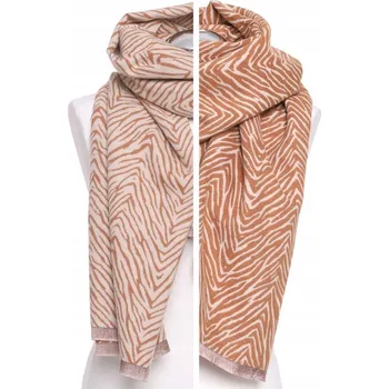 Šála Dámská šála žebrovaná MORAJ oboustranná podzim zima pohodlná velká viskóza žlutá