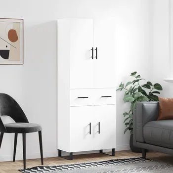 přebalovací pult a komoda Skříň highboard bílá 69,5 x 34 x 180 cm kompozitní dřevo Bílá3198169