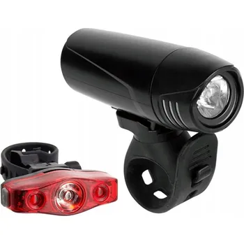 Cyklosvítilna Sada světel na kolo přední + zadní LED silné na řídítka