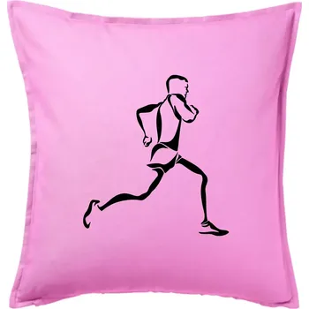 Polštář Běžec - Polštář 50x50 - 50x50 - Pouze potah ( Růžová )