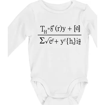 Kojenecký body Teorie všeho (Theory of Everything) - Body kojenecké s dlouhým rukávem - Dlouhý r. do 3 měs ( Bílá )