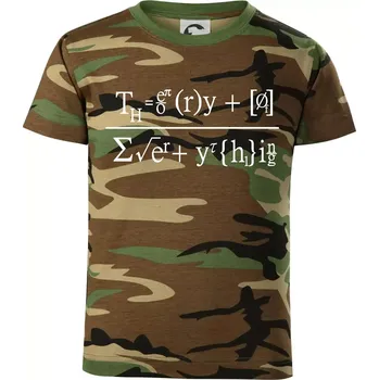 Chlapecké tričko Teorie všeho (Theory of Everything) - Dětské maskáčové triko - 104-110cm / 3-4 roky ( Hnědý maskáč )