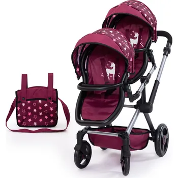 Kočárek pro panenku Kočárek pro panenky golfky BAYER Twin