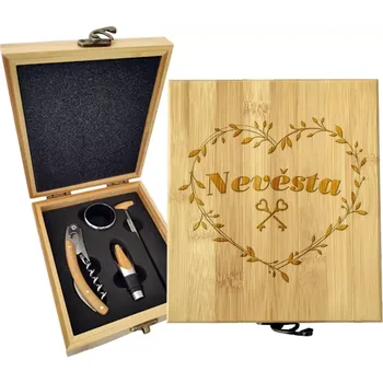 Víno Sablio Dárková sada na víno Nevěsta srdce: 147×168×49 mm