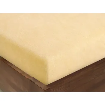 Prostěradlo Mikroplyšové prostěradlo - krémově žluté 180x200