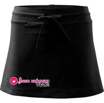 Dámská sukně Jsem královna vole! - Sportovní sukně - two in one - XL ( Černá )