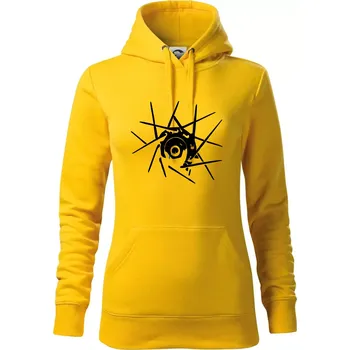 Dámská mikina Cyclo výplet - Mikina dámská Cape s kapucí - S ( Žlutá )