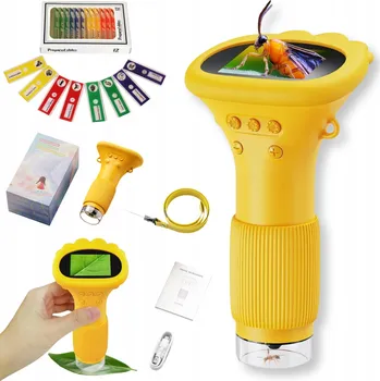 Digitální mikroskop bílý 1000x 2MP s LED pro děti