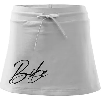 Dámská sukně Nápis bike - Sportovní sukně - two in one - M ( Bílá )