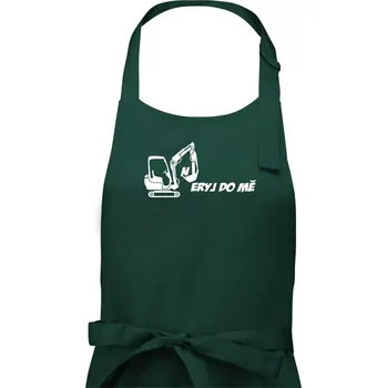 Kuchyňská zástěra Neryj do mě - Pánská zástěra na vaření - Univerzální velikost ( Lahvově zelená )