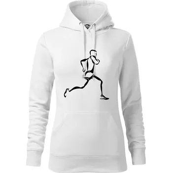 Dámská mikina Běžec - Mikina dámská Cape s kapucí - S ( Bílá )