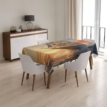 ubrus Sablio Ubrus Plachetnice ve vlnách při východu slunce - 90x90 cm