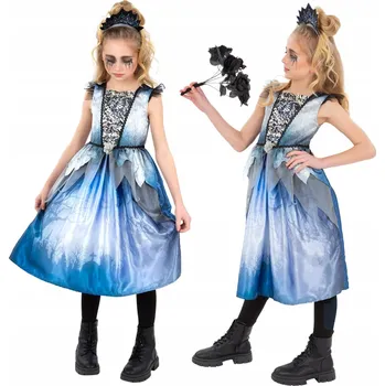 Karnevalový kostým KOSTÝM DUCH NEVĚSTY PRO DÍVKY PŘEVLEK KOSTÝM HALLOWEEN 128