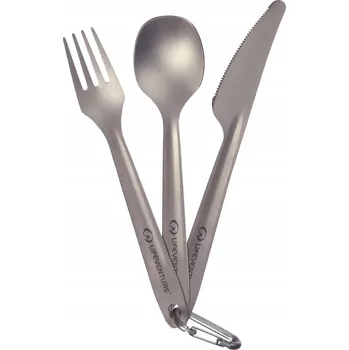 Příbor Sada příborů Lifeventure Superlight Titanium Cutlery (Titanové ultralehké příbory)