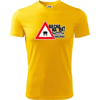Pánská móda Bacha na mě! Můj táta je kamioňák - Pánské triko Fantasy sportovní (dresovina) - S ( Žlutá )