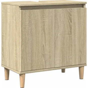 Koupelnový nábytek Skříňka pod umyvadlo z dřevotřísky, dub sonoma, 58x33x60 cm