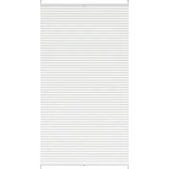 Roleta Plisovaná roleta s krepovou strukturou a hliníkovými rámy, bílá, 110x200 cm