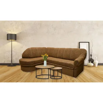 Sedací souprava FALCO Rozkládací rohová sedačka Bospor hnědá kola levá