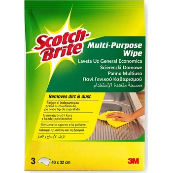 Utěrka Viskózová Utěrka Scotch-Brite , balení po 3 kusech ks žlutá