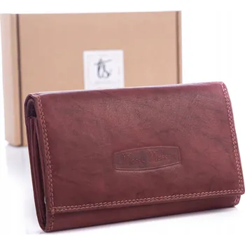 Peněženka Money Maker Velká dámská kožená peněženka hnědá