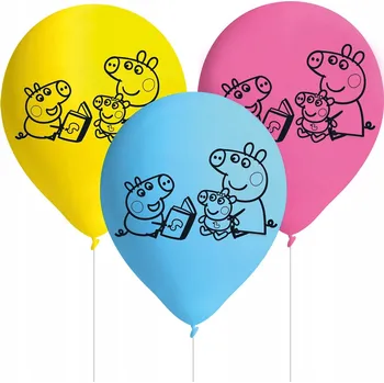 Balónek Latexové balónky prasátko Pepa s licencí, 6 ks