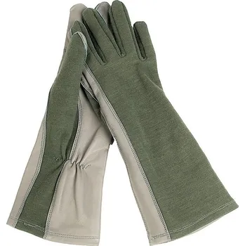 Módní doplněk MILTEC Rukavice kožené pilotní Nomex® Mil-tec® Oliv Velikost: 10 (L)