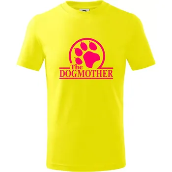 Dogmother - Tričko dětské bavlněné - 98 cm / 2 roky ( Citrónová )