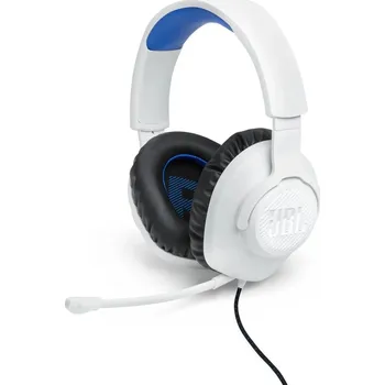 Sluchátka Herní Sluchátka JBL Quantum 100P pro hráče PS, Xbox, PC, s mikrofonem, bílá