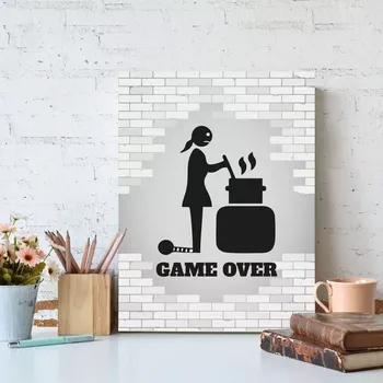 Plechová cedule Sablio Dárková cedulka Game over 2: 30x40 cm