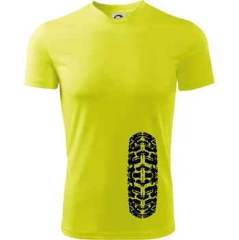 Enduro / cross pneumatika - Dětské triko sportovní (dresovina) - 158 cm/12 let ( Neonově žlutá )