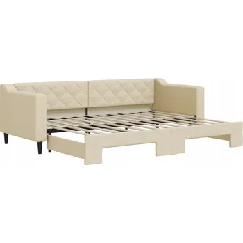 Postel Skládací čalouněná postel VidaXL 80x200 cm, béžová