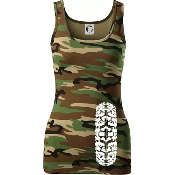 Enduro / cross pneumatika - Dámské Maskáčové tílko - XS ( Hnědý maskáč )