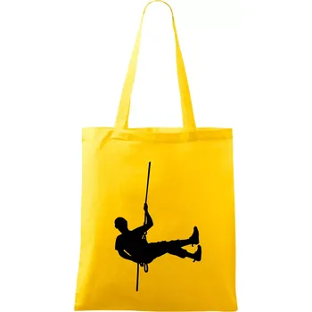 Visící horolezec - Taška bavlněná - 42 x 38 cm ( Žlutá )