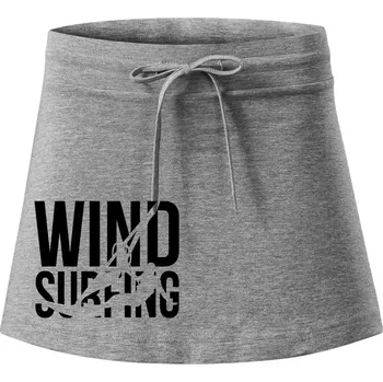 Dámská sukně Windsurfing nápis - Sportovní sukně - two in one - S ( Tmavě šedý melír )