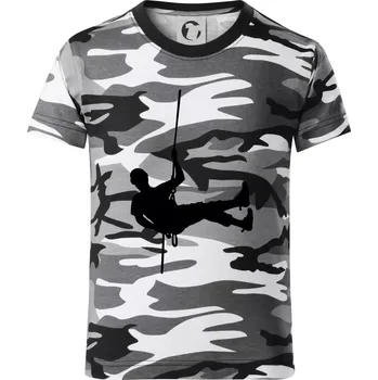 Chlapecké oblečení Visící horolezec - Dětské maskáčové triko - 146 cm/10 let ( Šedý maskáč )