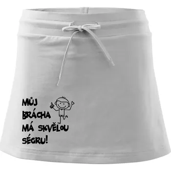 Dámská sukně Můj brácha má skvělou ségru - Sportovní sukně - two in one - XL ( Bílá )