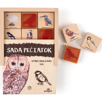 Lesní svět Pečiatky 9 kusov – Vtáky okolo nás SK